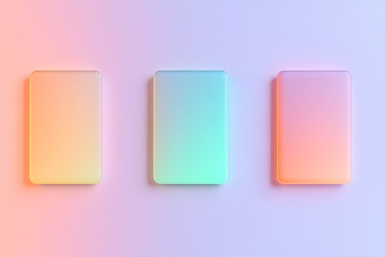 Minimalist toggle switch ui elements with gradient pastel colors for interface design