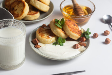  Syrniki . Cottage Cheese Pancakes
