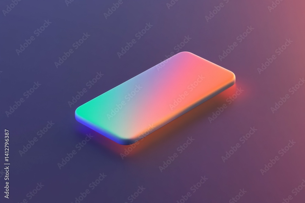 Poster vibrant gradient flat toggle switch design for user interface concepts