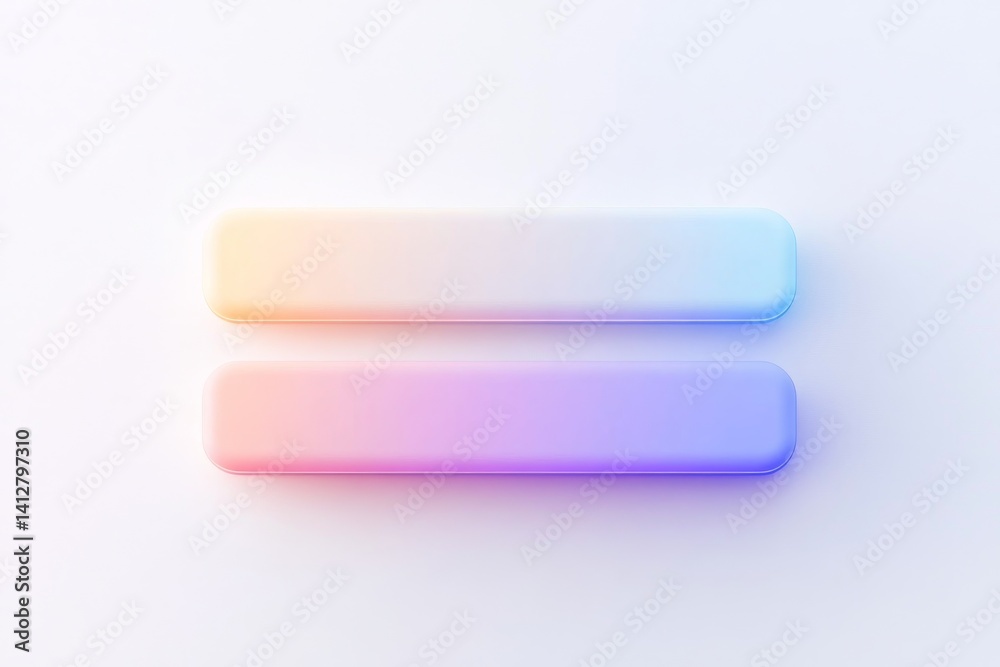 Poster minimalist gradient progress bars design for contemporary ui and web development