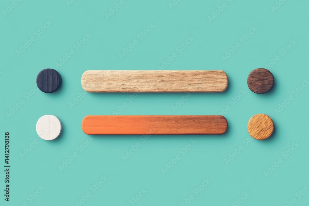 Poster minimalist flat ui design concept featuring breadcrumb navigation bar elements