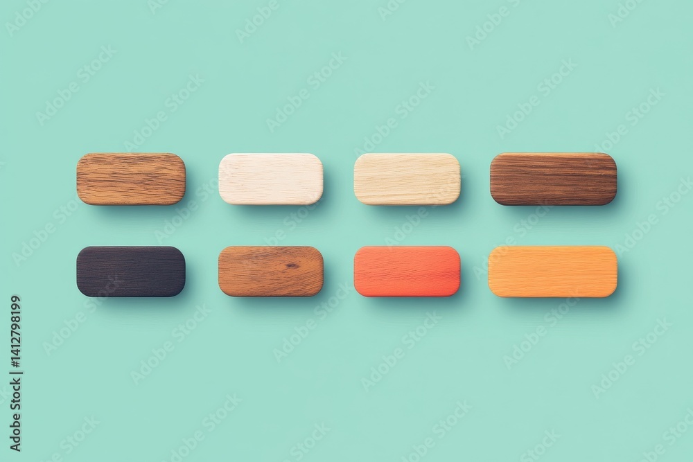 Poster minimalist flat ui design for breadcrumb navigation bar in various colors