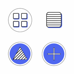Obraz premium Abstract geometric icons for UI dashboards and infographics