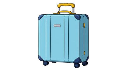 Isolated blue luggage cartoon design