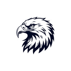 eagle,american eagle silhouette logo vector line art logo design