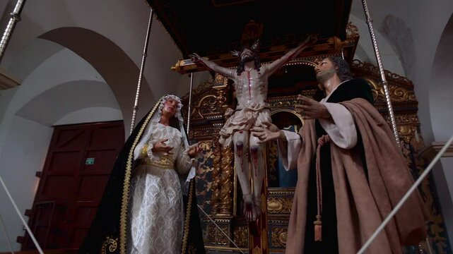 paso de semana santa de las procesiones, de la iglesia de san francisco, ubicada en Popayan Colombia