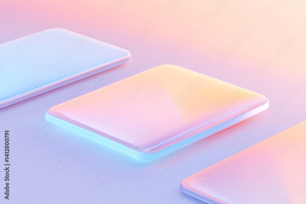 Poster modern flat ui design with vibrant gradient slider for digital interfaces