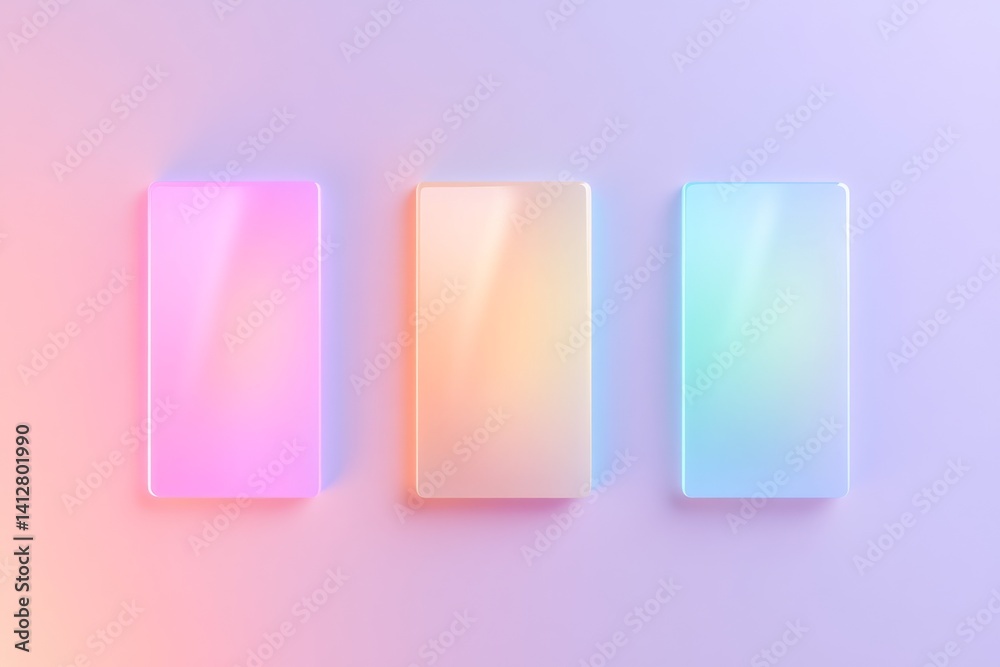 Poster vibrant toggle switch ui design concept for modern interface