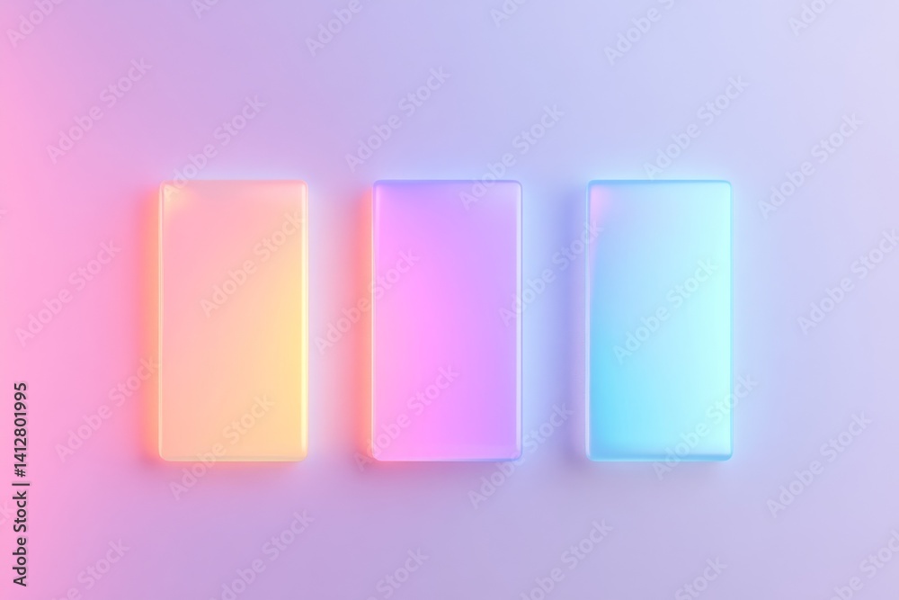 Poster vibrant colorful toggle switches in flat ui design for modern interfaces
