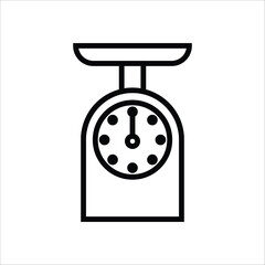 kitchen scale vector icon line template