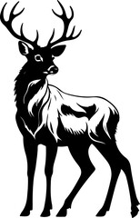 Fototapeta premium deer silhouette vector illustration