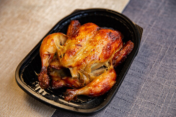 Barbecue - Meal, Box - Container, Chicken Breast, Chicken Meat, Color Image