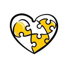 heart shaped puzzle piece