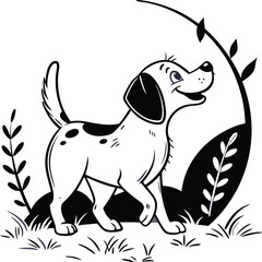 vector illustration of a dog