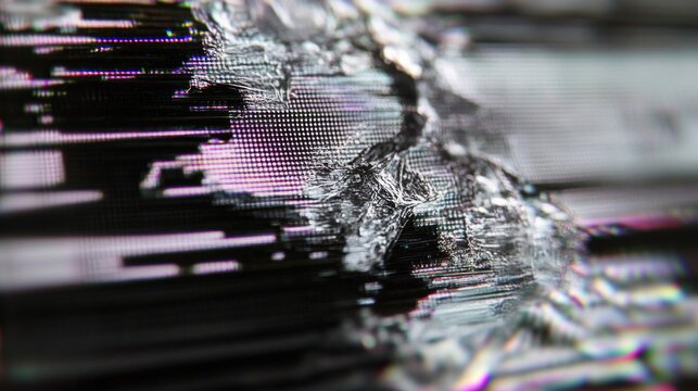 Abstract Digital Glitch Texture with Pixel Distortion