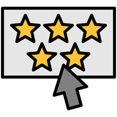 Rating Outline Color Icon