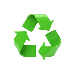 Fototapeta premium 3d recycle symbol illustration vector icons isolated on white background