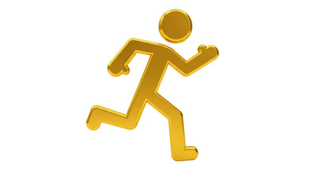 Isolated Run Man Icon