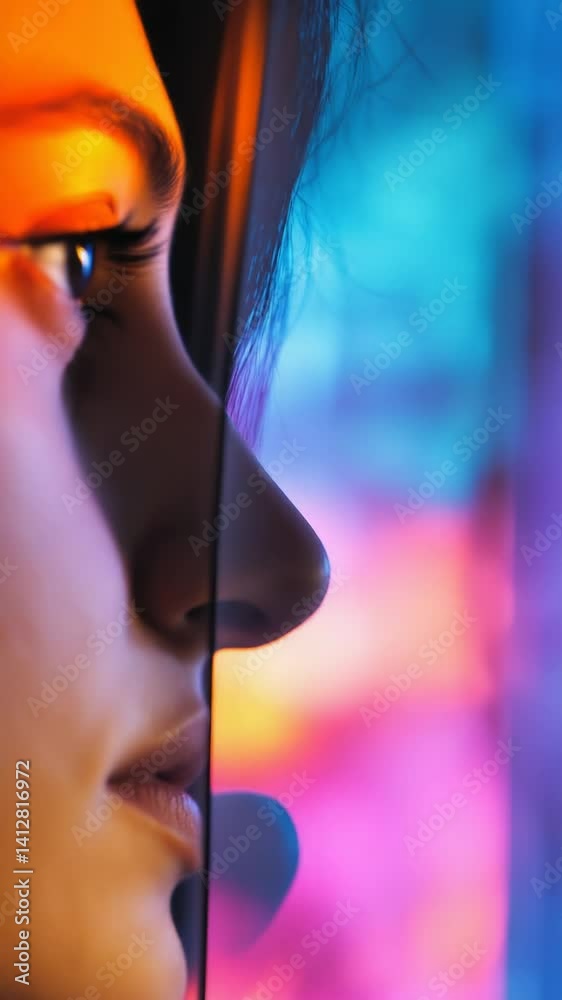 Poster close-up shot of a person holding a cell phone, possibly waiting for a call or checking messages.