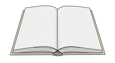 Isolated Open Book