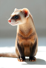 Fototapeta premium small animal sitting on top of a white floor