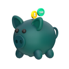 piggy bank on white background Isolated Transparent Png Background