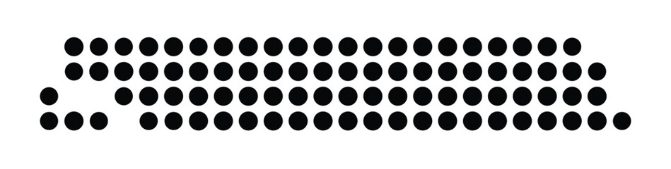 Symbol Map of South San Francisco (United States) showing the city with a pattern of just a few black dots