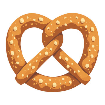 recommend clip art: Delicious Baked Pretzel with Salt Isolated Hand Drawn Vector Illustration Pretzel snack food