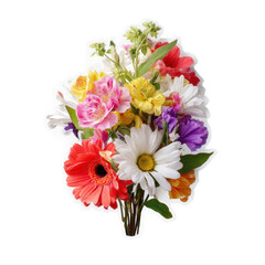 Obraz premium Vibrant bouquet of mixed flowers on a floral arrangement nature studio bright and cheerful