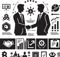 Professional handshake vector