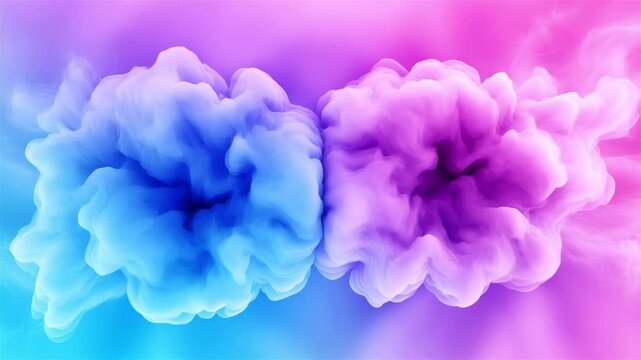Vibrant Abstract Smoke Swirls in Blue and Purple Hues for Art Projects
