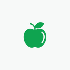 Green apple, fresh, organic, apple, leaf, health, fruit, natural, green fully editable vector logo template