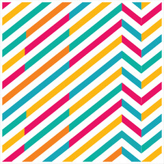Obraz premium Vibrant Linear Seamless Patterns Colorful Digital Background Set.