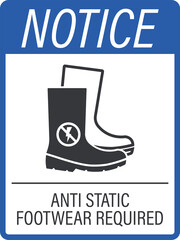 Isolated pictogrm wear electrically resistant boots for protection against high voltage electricity in hazardous areas