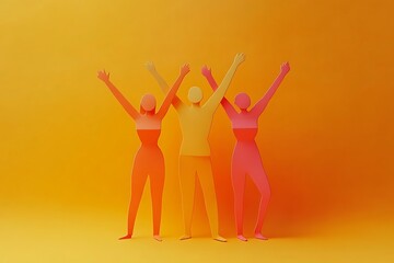 Fototapeta premium Happy Diverse People Illustration Teamwork Success