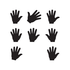 Obraz premium Silhouette Hands Expressive Gestures.