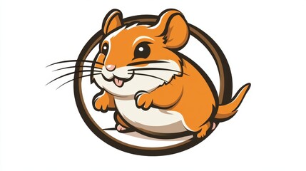 Obraz premium Cute cartoon hamster