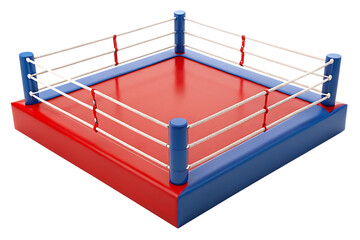 Naklejka premium Empty boxing ring, ready for a fight.