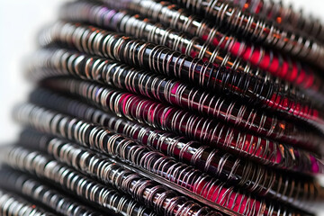 Stack of Colorful Fabric Bracelets