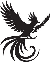 Quetzal bird silhouette vector art