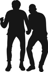 Male Friendship  Silhouette