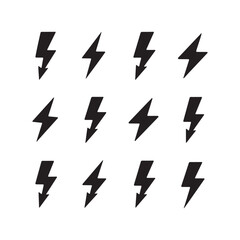  Electric Power Lightning Bolt Icons