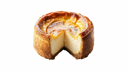 a piece of pastry with cheese on a transparent background, PNG image, PNG file, Generative art.
