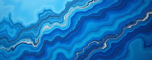 Obraz premium Smooth blue marble surface with subtle veins for elegant background, design, smooth