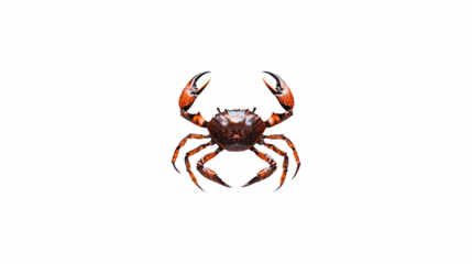 a picture of a crab on a transparent background, PNG image, PNG file, Generative art.
