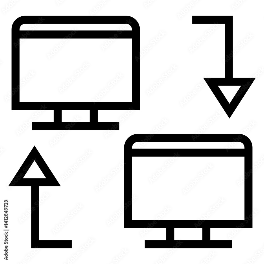 Poster remote access vector icon