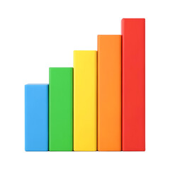 Colorful bar graph showing growth and progress.