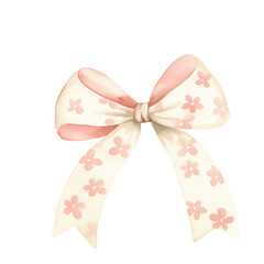 A colored bow on a transparent background