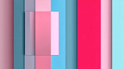 Geometric pattern with bright pink rectangle..