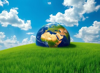 Vibrant Earth on Green Hill